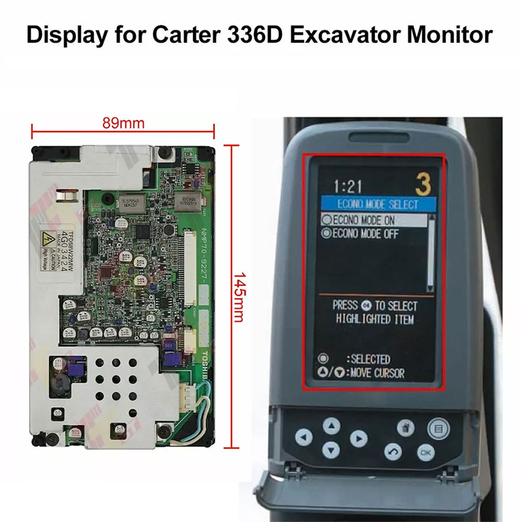 Heavy Equipment Hitachi - Pantalla para Excavadora Hitachi ZX-3, Compatible