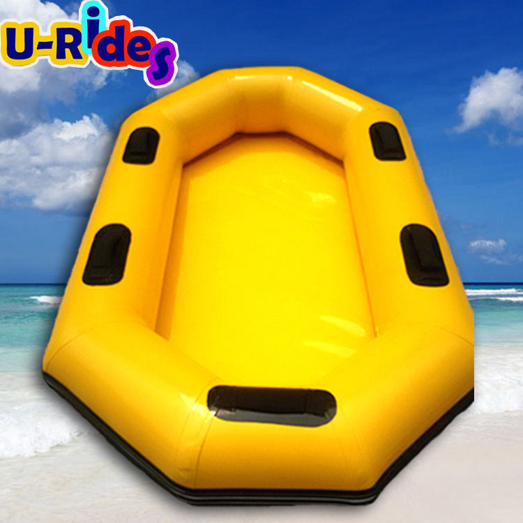Heavy Equipment Yellow - Balsa inflable amarilla resistente de doble