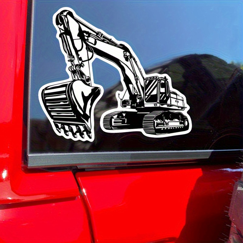 Heavy Equipment Stickers - Pegatina de vinilo de excavadora de