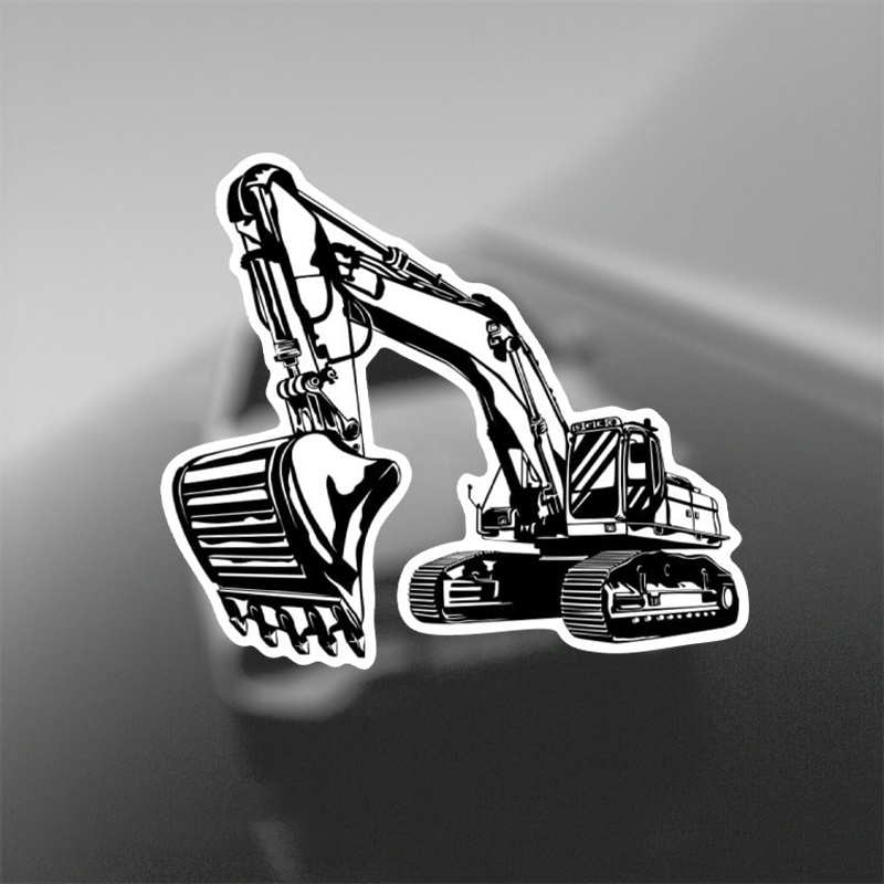 Pegatina de vinilo de excavado - Heavy Equipment Stickers reseña y precio